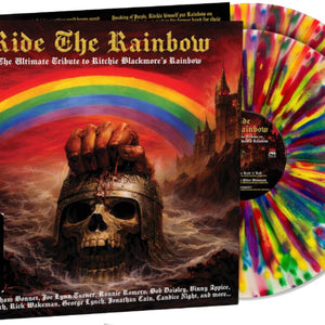 the album cover for Various Artists - Ride The Rainbow - The Ultimate Tribute to Ritchie Blackmore's Rainbow [Rainbow Splatter]