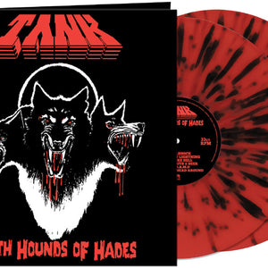 the album cover for Tank - Filth Hounds of Hades - Deluxe Edition [Red/Black Splatter]