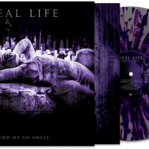 the album cover for Real Life - Send Me An Angel [Purple/Silver Splatter]