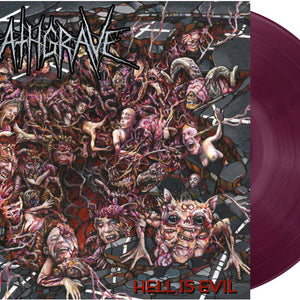 the album cover for Deathgrave - Hell Is Evil [Colored Vinyl] [Deluxe] [Limited Edition] (Purp) (Foem)