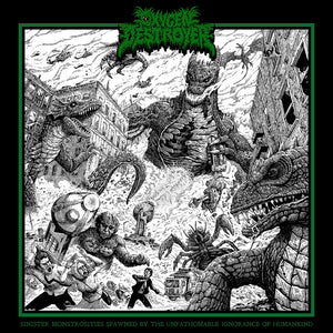 the album cover for Oxygen Destroyer - Sinister Monstrosities Spawned by the Unfathomable Ignorance of Humankind