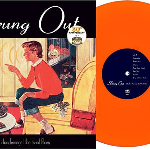 the album cover for Strung Out - SUBURBAN TEENAGE WASTELAND BLUES [Neon Orange]
