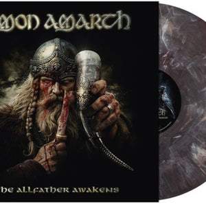 the album cover for Amon Amarth - The Allfather Awakens [Odens Hunt Marbled]