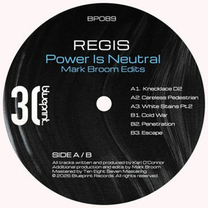the album cover for Regis - Power Is Neutral (Mark Broom Edits) (Ep)