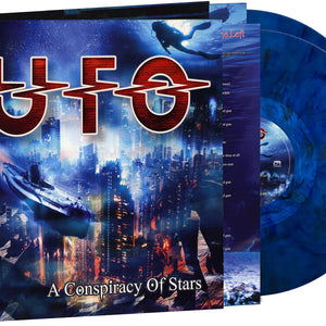 the album cover for UFO - A Conspiracy Of Stars [Blue / Black Marble]