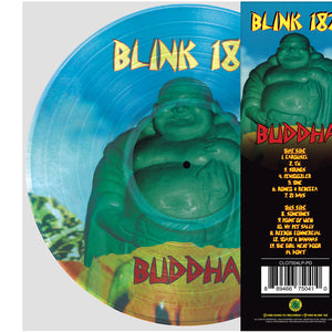 the album cover for Blink 182 - Buddha Picture Disc [Blue and Black Marble]
