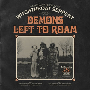 the album cover for Witchthroat Serpent - Demons Left To Roam [Colored Vinyl] (Red) (Wht) (Ylw)