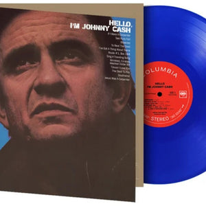 the album cover for Johnny Cash - Hello I'm Johnny Cash (Blue) [Colored Vinyl] (Gate) [Limited Edition]