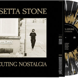 the album cover for Rosetta Stone - Executing Nostalgia [Black/Gold/White Splatter]