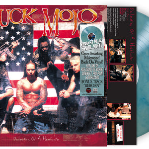 the album cover for Stuck Mojo - Declaration Of A Headhunter [Indie Exclusive] (Blue) [Colored Vinyl]