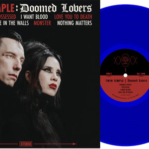 the album cover for Twin Temple - Doomed Lovers [Indie Exclusive Crying Translucent Blue]