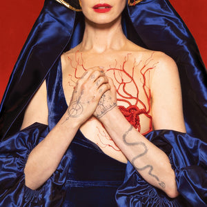 the album cover for Anne Hathaway  / Hart,Daniel (Colv) (Gol) (Red) - Mother Mary: Greatest Hits - O.S.T. [Colored Vinyl] (Gol)