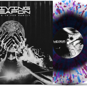 the album cover for Living Weapon - Death In The Family [Black in Clear w/ Splatter]