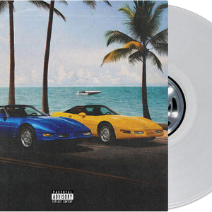 the album cover for Currensy / Wiz Khalifa / Harry Fraud - Roofless Records For Drop Tops [Clear Vinyl] (Slv)