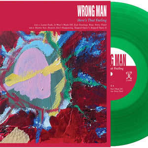 the album cover for Wrong Man - Here's That Feeling [Colored Vinyl]