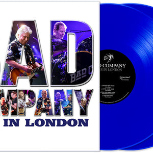 the album cover for Bad Company - Live In London [2 LP Blue]