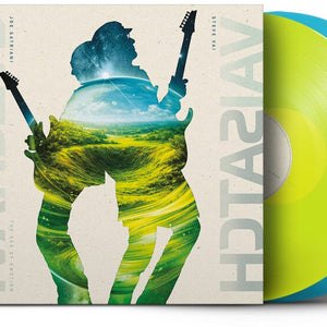 the album cover for Joe Satriani and Steve Vai - The Sea of Emotion [Transparent Neon Yellow & Turquoise]