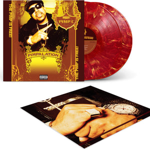 the album cover for Pimp C - Pimpalation - 20th Anniversary [Indie Exclusive Bordeaux Gold]