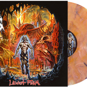 the album cover for 200 Stab Wounds - Lowest Form [Rigor Mortis - Yellow Orange Black Marble]