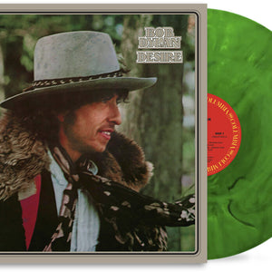 the album cover for Bob Dylan - Desire - [D2C / Indie Exclusive Cypress Green Marbled]