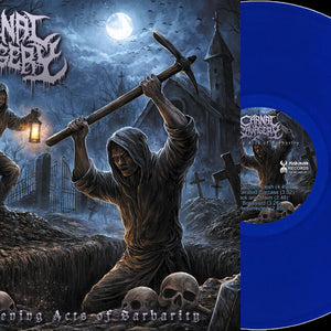 the album cover for Carnal Savagery - Sickening Acts Of Barbarity - Blue (Blue) [Colored Vinyl]