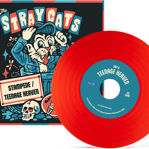 the album cover for Stray Cats - Stampede / Teenage Heaven [Red]