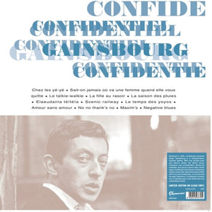 the album cover for Serge Gainsbourg - Confidentiel [Limited Edition] [Clear Vinyl]