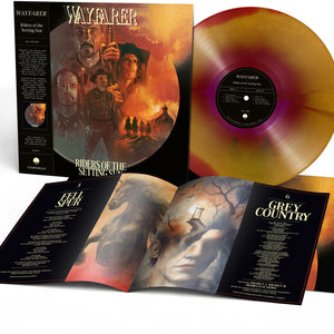 the album cover for Wayfarer - RIDERS OF THE SETTING SUN [Prairie Twilight]