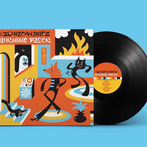the album cover for Schizophonics - Burning Floor