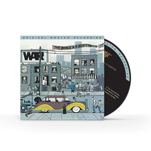 the album cover for War - World Is A Ghetto