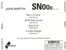 Load image into Gallery viewer, John Martyn : Snooo... (CD, EP)
