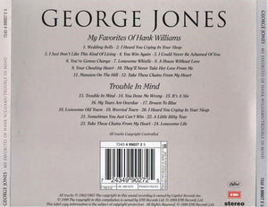 George Jones (2) : My Favorites Of Hank Williams / Trouble In Mind (CD, Comp, RM)