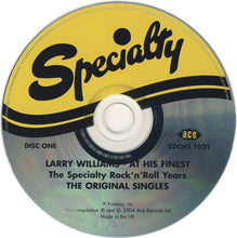 Load image into Gallery viewer, Larry Williams (3) : At His Finest: The Specialty Rock 'N' Roll Years (2xCD, Comp, RE, Sou)
