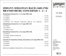 Load image into Gallery viewer, J. S. Bach*, Berlin Chamber Orchestra, Peter Wohlert : Brandenburg Concertos 1 • 2 • 3 (BWV 1046 • 1047 • 1048) (CD, Album)
