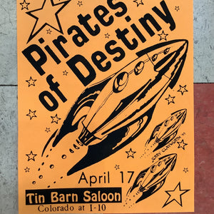 Pirates of Destiny at Tin Barn Saloon - 1993 (Poster)