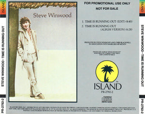 Steve Winwood : Time Is Running Out (CD, Single, Promo)