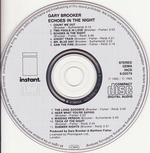 Gary Brooker : Echoes In The Night (CD, Album, RE)