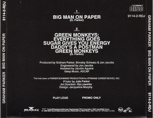 Graham Parker : Big Man On Paper (CD, Single, Promo)