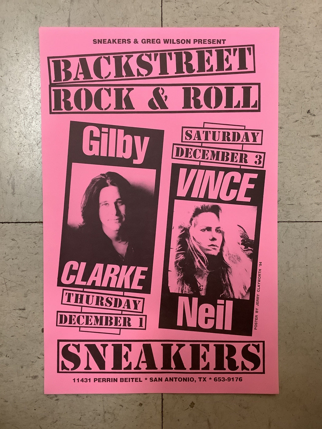 Gilby Clarke and Vince Neil at Sneakers - 1994 (Poster)