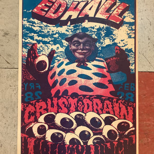 Ed Hall with Crust & Drain at Liberty Lunch - 1992 (Poster)