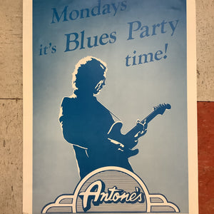 Mondays it's Blues Party Time at Antone's Nightclub - 1984 (Poster)