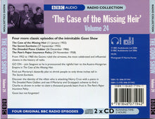 Load image into Gallery viewer, The Goons : Volume 24 &quot;The Case Of The Missing Heir&quot; (2xCD, RM)
