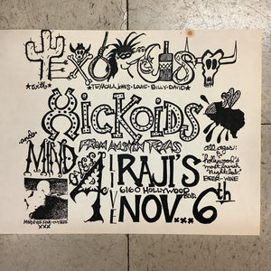 Texorcist with Hickoids and Mind Over 4 at Raji's (Poster)