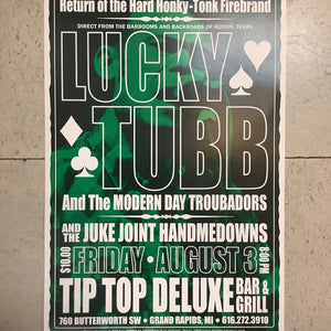 Lucky Tubb and The Modern Day Troubadours at Tip Top Deluxe Bar & Grill - 2012 (Poster)