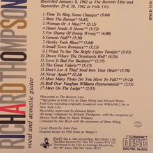 Load image into Gallery viewer, Richard Thompson : Small Town Romance (Live/Solo in New York) (CD, Album, RE)
