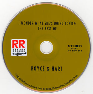 Boyce & Hart : I Wonder What She's Doing Tonite: The Best Of Boyce & Hart (CD, Comp)