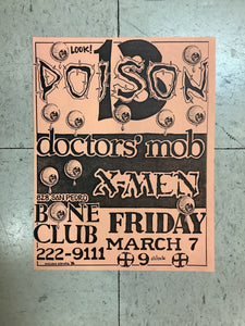 Poison 13 at Bone Club - 1986 (Poster)