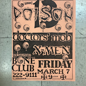 Poison 13 at Bone Club - 1986 (Poster)