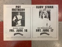 Load image into Gallery viewer, Pat Metheny and Ruby Starr at Armadillo - 1978 (Poster)
