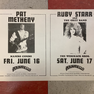 Pat Metheny and Ruby Starr at Armadillo - 1978 (Poster)